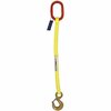 Hsi Sngl Leg Nylon Slng, One Ply, 1 in Web Width, 16ft L, Oblong Link to Hook, 1,600lb SOS-EE1-801-16